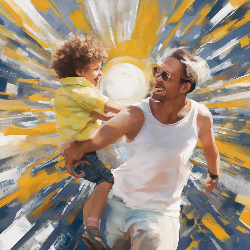 Happy parent and kid using First Light